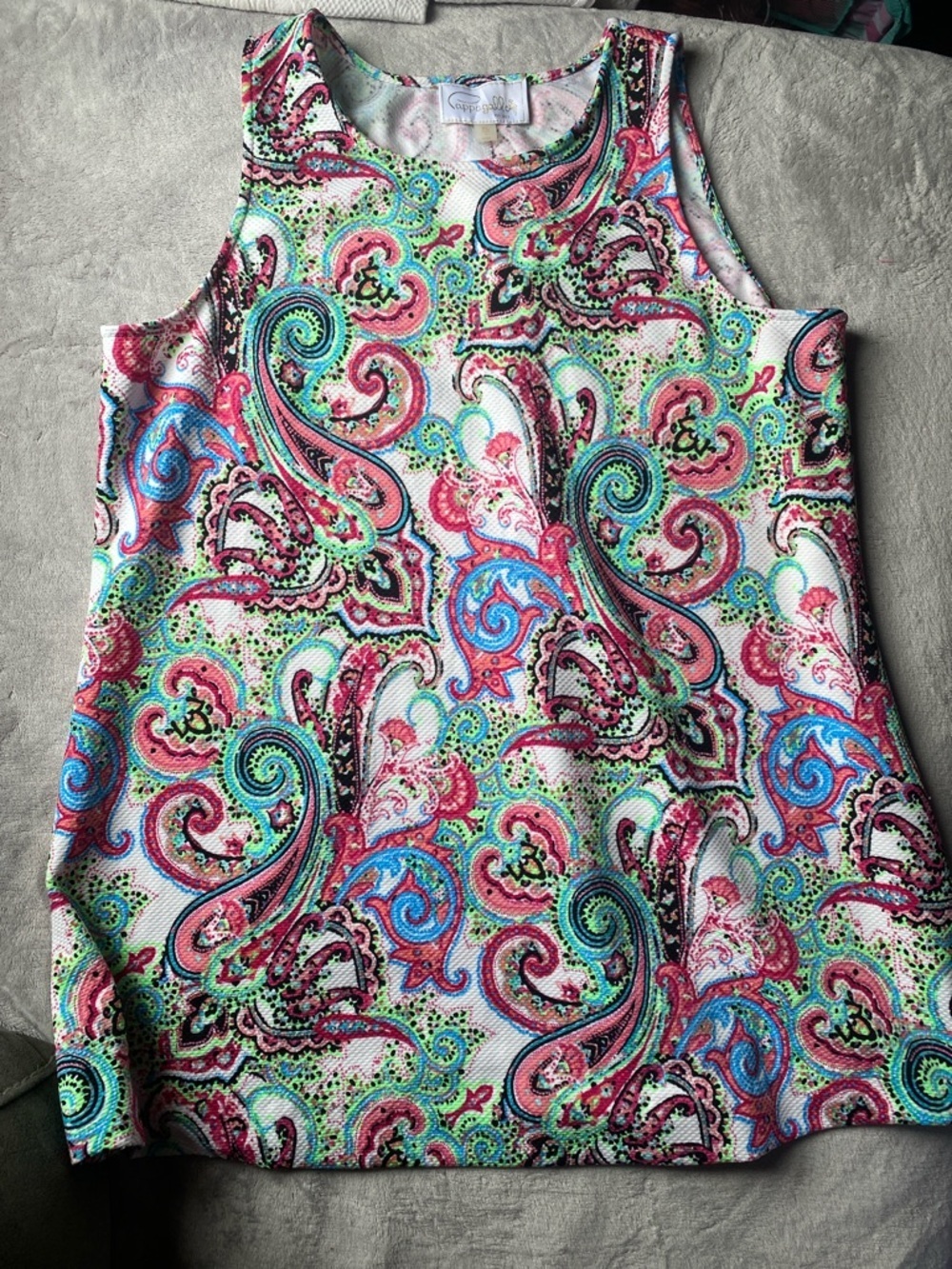 Vintage Paisley Print Tank Top Colorful Boho Summer Festival Y2K Style